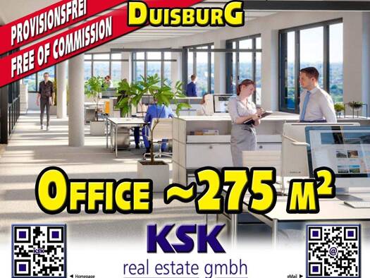 Bürogebäude zur Miete provisionsfrei 275 m² Bürofläche teilbar von 275 m² bis 1.122 m² Altstadt Duisburg-Mitte 47051