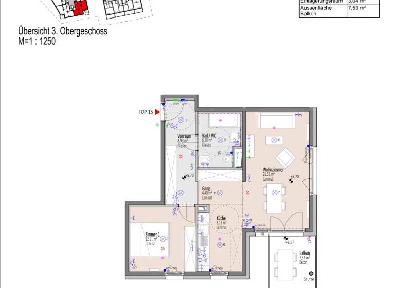 Wohnung zum Kauf - Erstbezug 202.133 € 2 Zimmer 61,3 m² 3. Geschoss Elisabeth Bollenberger - Gasse Wiener Neustadt 2700