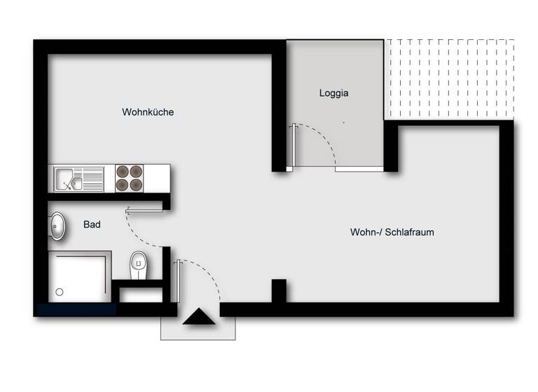 Wohnung zum Kauf als Kapitalanlage geeignet 43.000 € 1 Zimmer 16,9 m²<br/>Wohnfläche Wackenmühlstraße Innenstadt Kaiserslautern 67655
