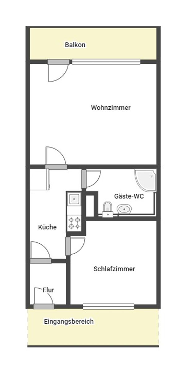 Wohnung zum Kauf provisionsfrei 160.000 € 2 Zimmer 49,1 m²<br/>Wohnfläche 6.<br/>Geschoss Misburg-Nord Hannover 30627