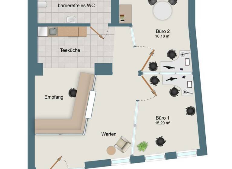 Bürofläche zur Miete 1.235 € 87,4 m² Bürofläche Bamberg 96047