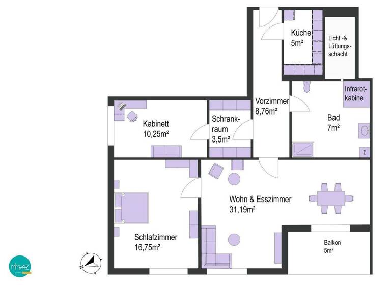 Wohnung zum Kauf 790.000 € 3 Zimmer 83 m² 6. Geschoss Wien 1010