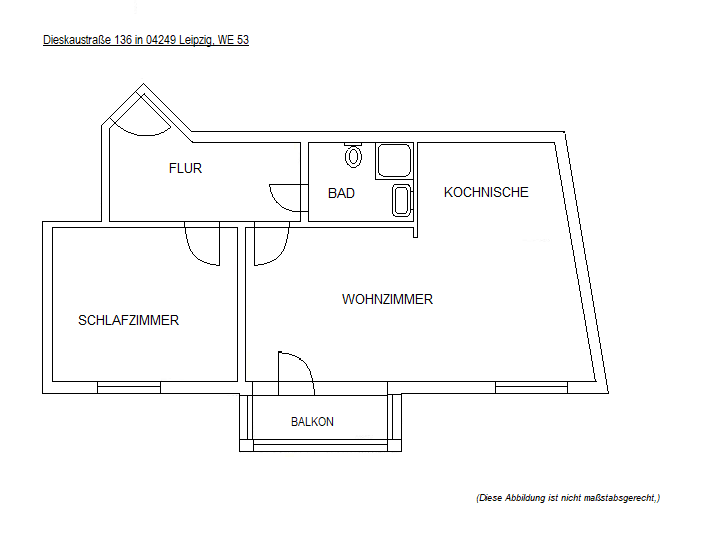 Wohnung zur Miete 435 € 2 Zimmer 56 m²<br/>Wohnfläche 4.<br/>Geschoss ab sofort<br/>Verfügbarkeit Dieskaustraße 136 Großzschocher Leipzig 04249