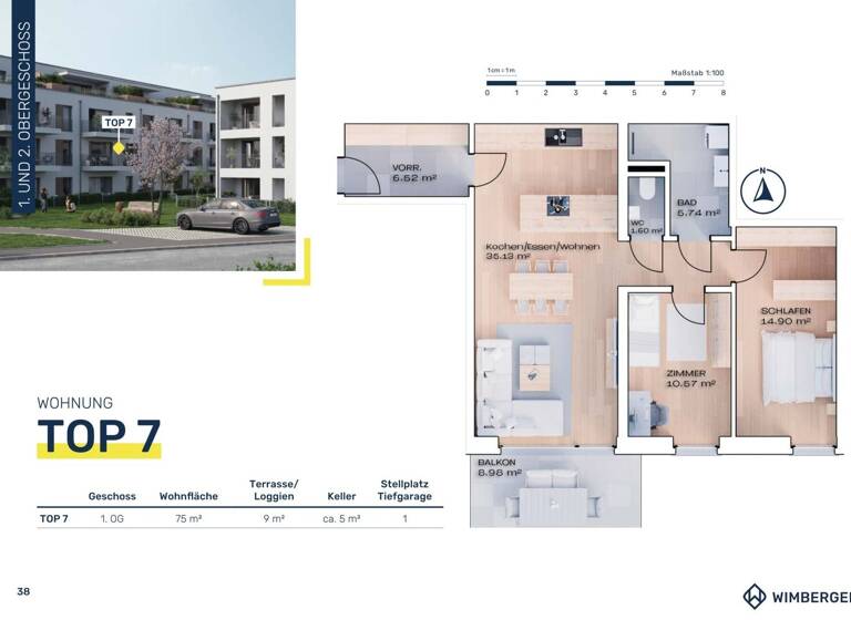 Wohnung zum Kauf - Erstbezug 308.600 € 3 Zimmer 75 m² Linzer Straße 6 Vöcklabruck 4840