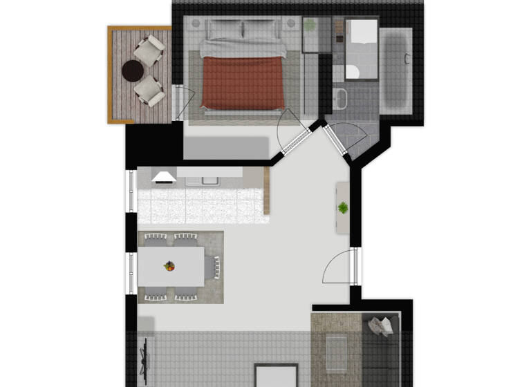 Wohnung zum Kauf 119.000 € 2 Zimmer 47 m²<br/>Wohnfläche Dachgeschoss, 3.<br/>Geschoss Fürstenzell Fürstenzell 94081