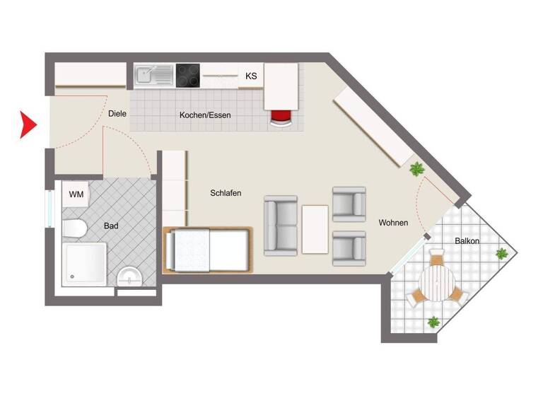 Studio zum Kauf 115.000 € 1 Zimmer 46,4 m² Amberg 92224