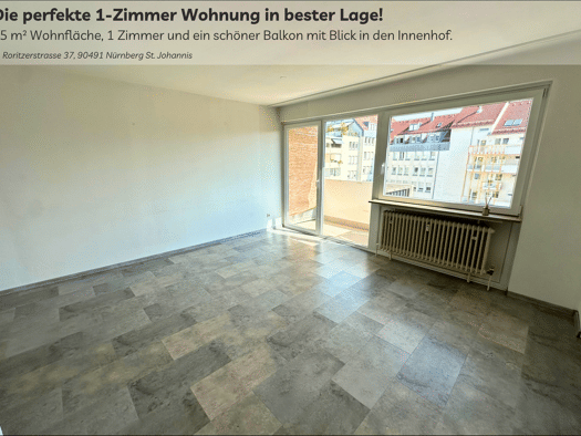 Wohnung zum Kauf provisionsfrei 157.500 € 1 Zimmer 35 m² 3. Geschoss Roritzerstraße 37 St Johannis Altstadt und engere Innenstadt 90419