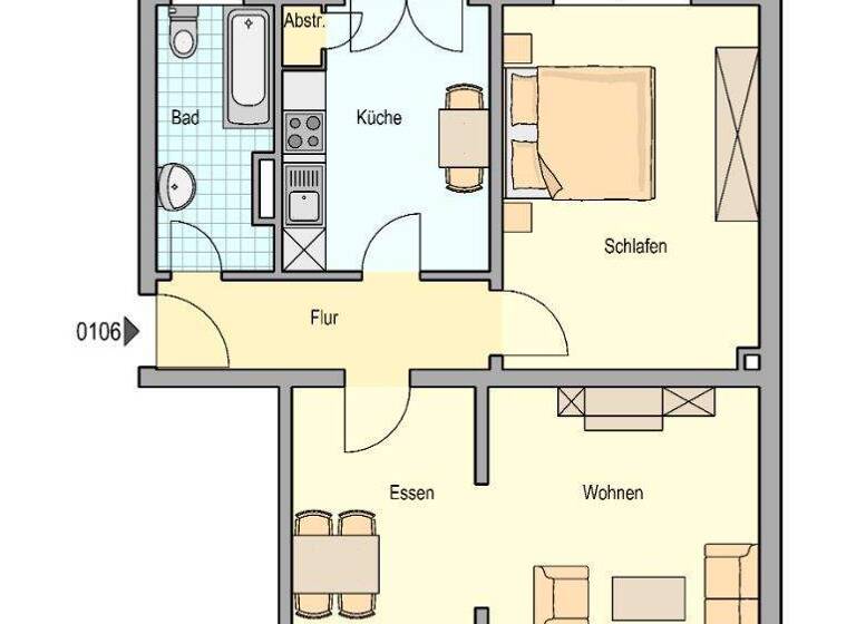 Wohnung zur Miete 520 € 2 Zimmer 65 m² 2. Geschoss Vinckestraße 57 Herne-Mitte Herne 44623