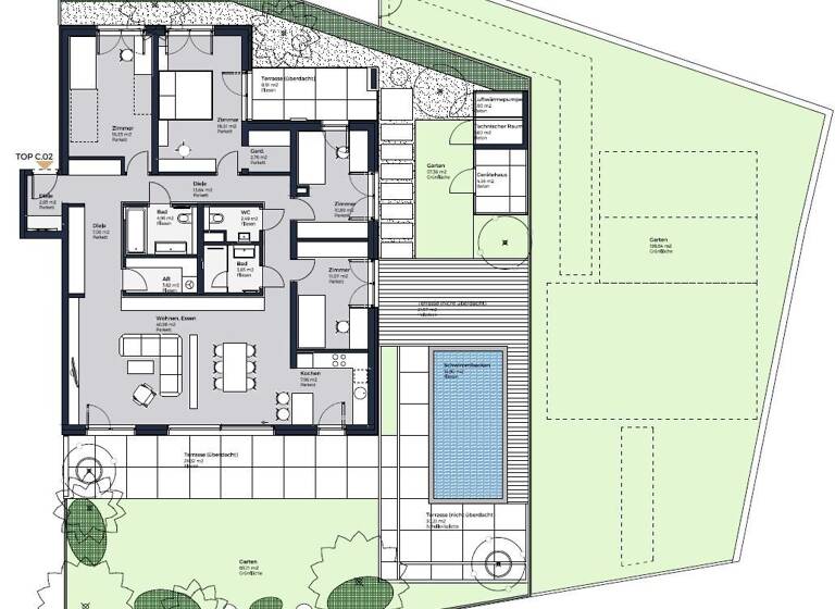 Wohnung zum Kauf - Erstbezug 1.050.000 € 5 Zimmer 143,8 m² EG Achau 2481