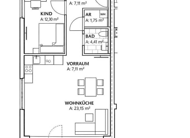 Wohnung zur Miete 1.250 € 3 Zimmer EG Waidring 6384