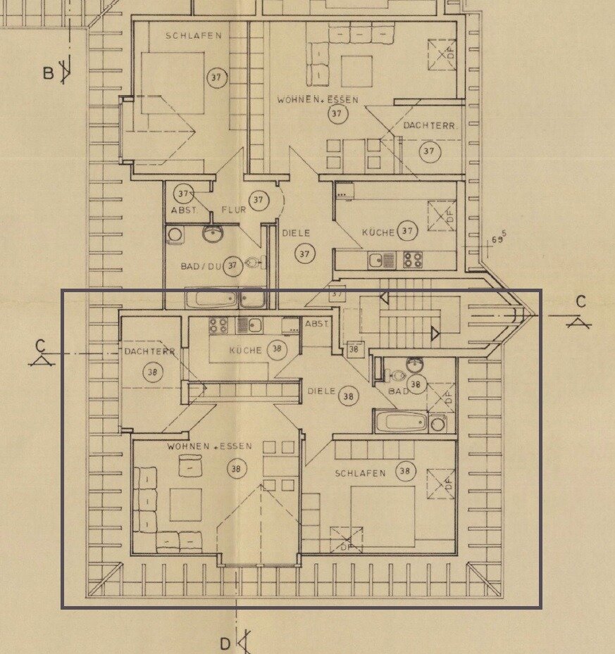 Wohnung zum Kauf 149.000 € 2 Zimmer 59,2 m²<br/>Wohnfläche 4.<br/>Geschoss Lampertheim Lampertheim 68623