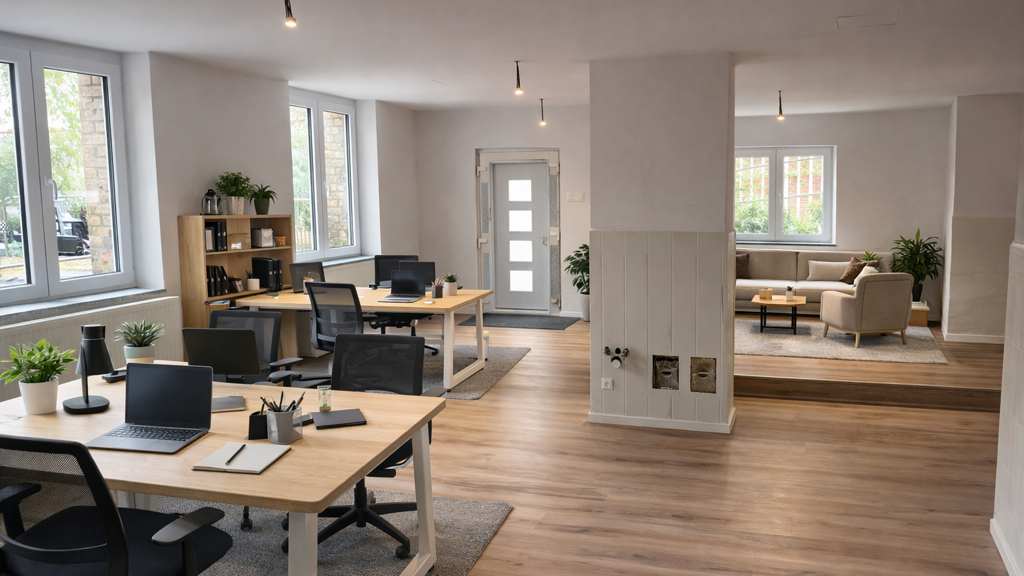 Offene Bürofläche zur Miete provisionsfrei 850 € 2 Zimmer 86 m² Bürofläche Mötzlicher Straße 3 Trotha Halle (Saale) 06118