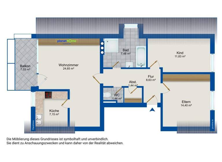 Wohnung zum Kauf 318.000 € 3 Zimmer 77 m² 2. Geschoss Oberndorf bei Salzburg 5110