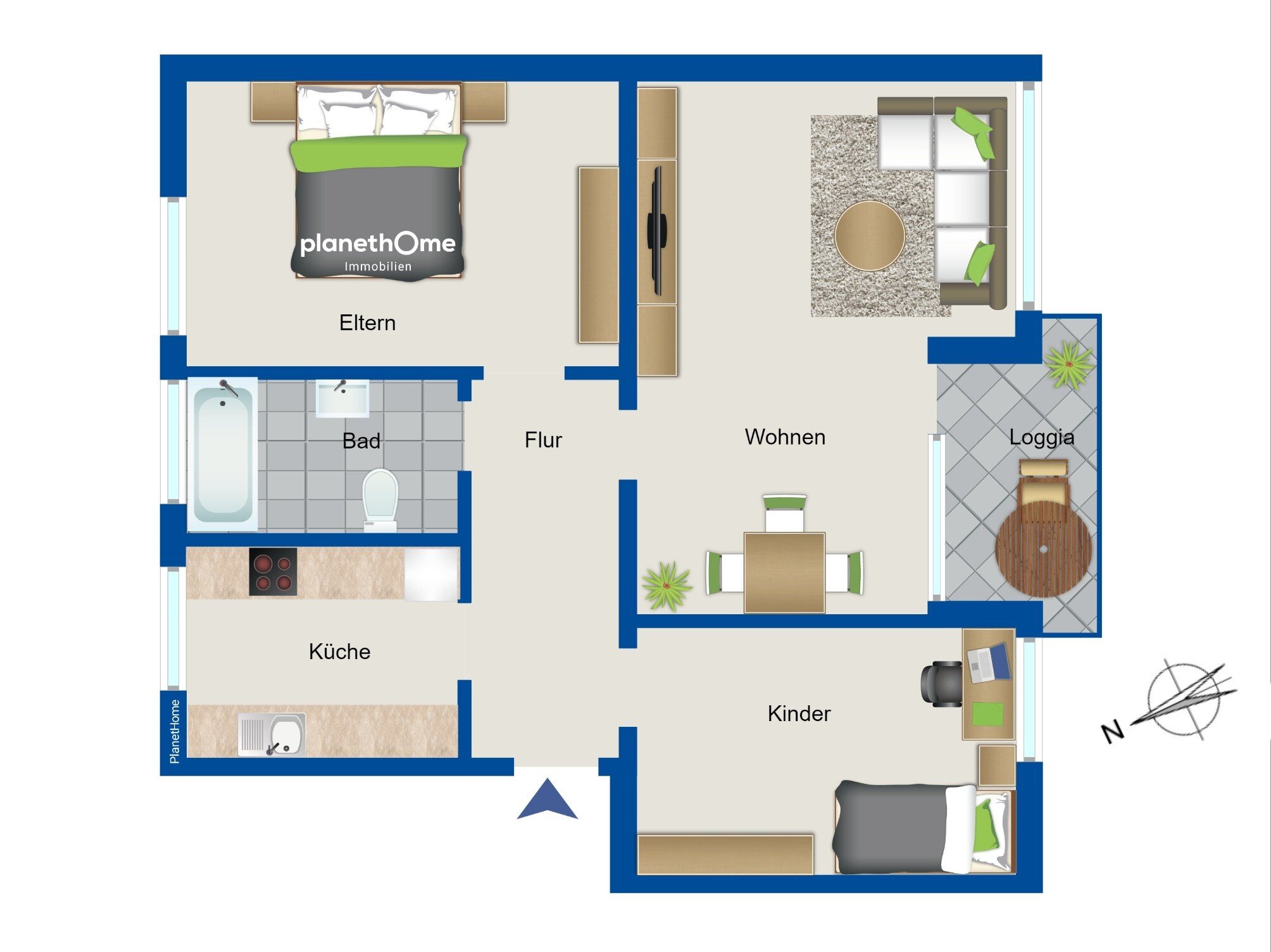 Wohnung zum Kauf 98.000 € 3 Zimmer 73 m²<br/>Wohnfläche Bützfleth Stade-Bützfleth 21683