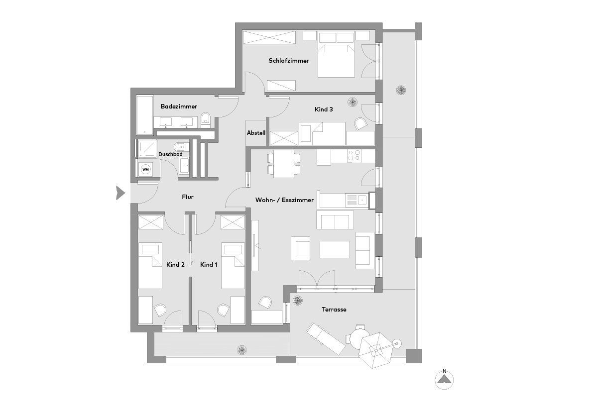 Wohnung zum Kauf 895.000 € 5 Zimmer 113 m²<br/>Wohnfläche 7.<br/>Geschoss Industriebezirk München 80997