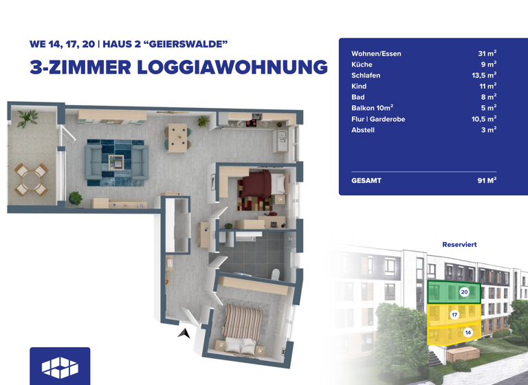 Wohnung zum Kauf 370.370 € 3 Zimmer 91 m²<br/>Wohnfläche 2.<br/>Geschoss Adolf-Hennecke-Straße 2b Senftenberg Senftenberg 01968