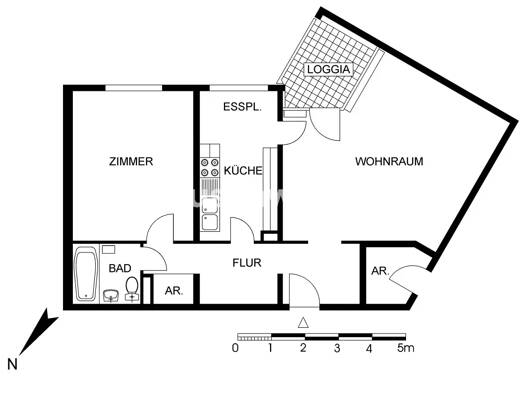 Wohnung zur Miete Tauschwohnung 525 € 2 Zimmer 67 m² 1. Geschoss Tegel Reinickendorf 13439