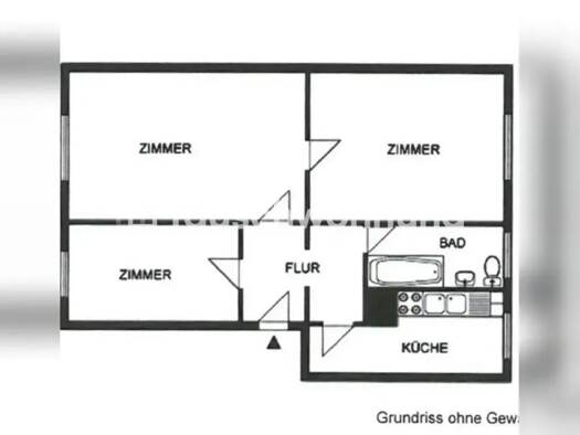 Wohnung zur Miete Tauschwohnung 365 € 3 Zimmer 58 m² 1. Geschoss Weißensee Pankow 13086
