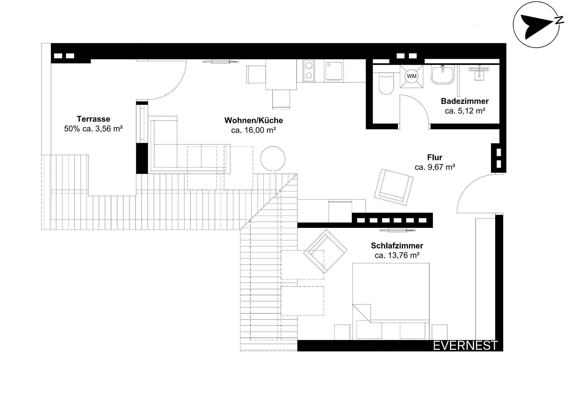 Wohnung zum Kauf 373.796 € 1 Zimmer 48 m²<br/>Wohnfläche 5.<br/>Geschoss Moabit Berlin 10553