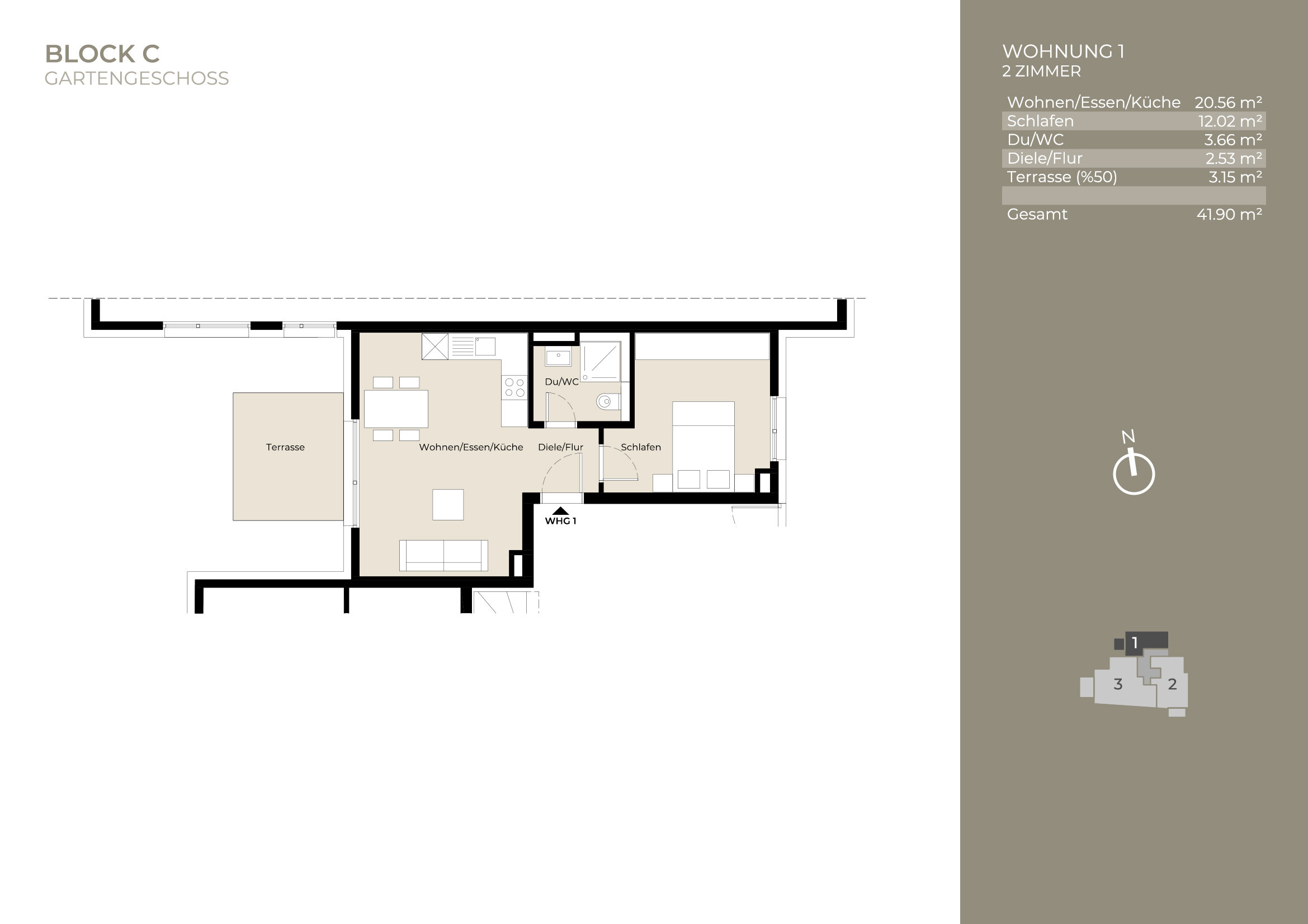 Wohnung zur Miete 785 € 2 Zimmer 41,9 m²<br/>Wohnfläche ab sofort<br/>Verfügbarkeit Plieningen Stuttgart 70599