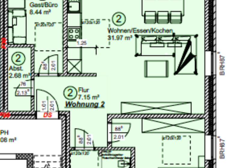 Wohnung zur Miete 1.120 € 3 Zimmer 83 m² frei ab sofort Haste Osnabrück 49090