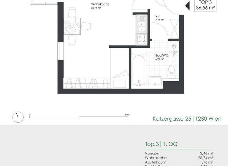 Studio zum Kauf 150.000 € 1 Zimmer 36,6 m² Wien,Liesing 1230