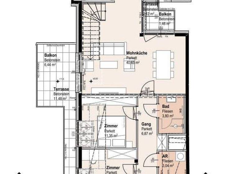 Wohnung zum Kauf 1.161.100 € 4 Zimmer 114,7 m² 5. Geschoss Siebenbrunnengasse 44 Wien 1050