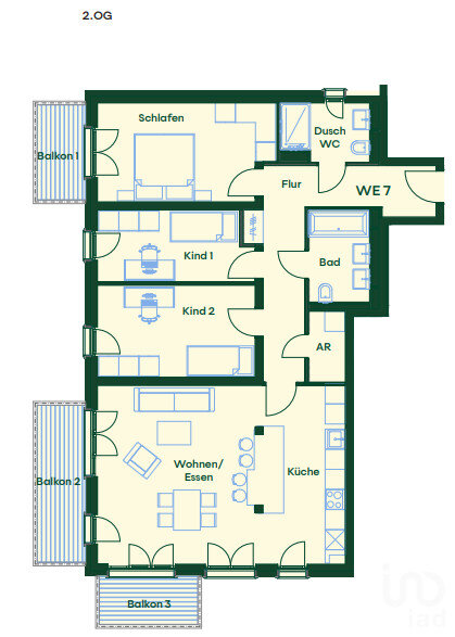 Wohnung zum Kauf 780.000 € 4 Zimmer 105,2 m²<br/>Wohnfläche 2.<br/>Geschoss Hielscherstr. 51 Rosenthal Berlin / Wilhelmsruh 13158