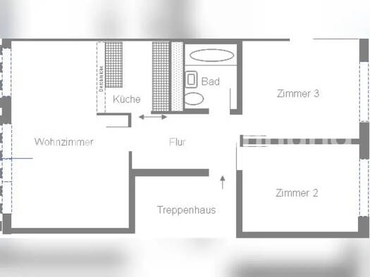 Wohnung zur Miete nur mit Wohnberechtigungsschein Tauschwohnung 351 € 3 Zimmer 60 m² 2. Geschoss Kreuzberg Berlin 10249