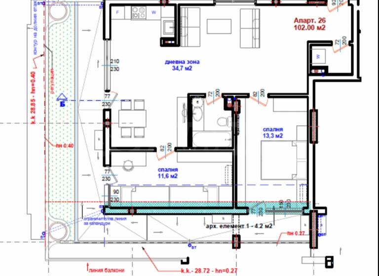 Studio zum Kauf 293.831 € 3 Zimmer 133,6 m² Burgas