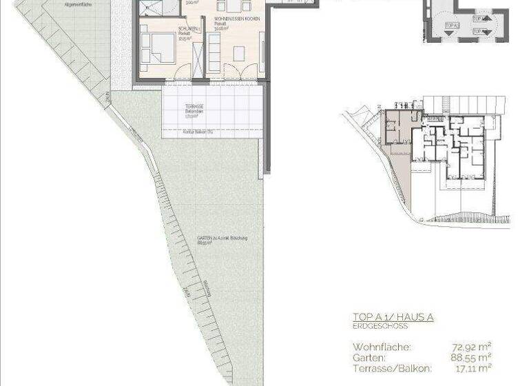 Wohnung zum Kauf - Erstbezug 419.900 € 3 Zimmer 72,3 m² EG Waldweg 8 Perwang am Grabensee 5166