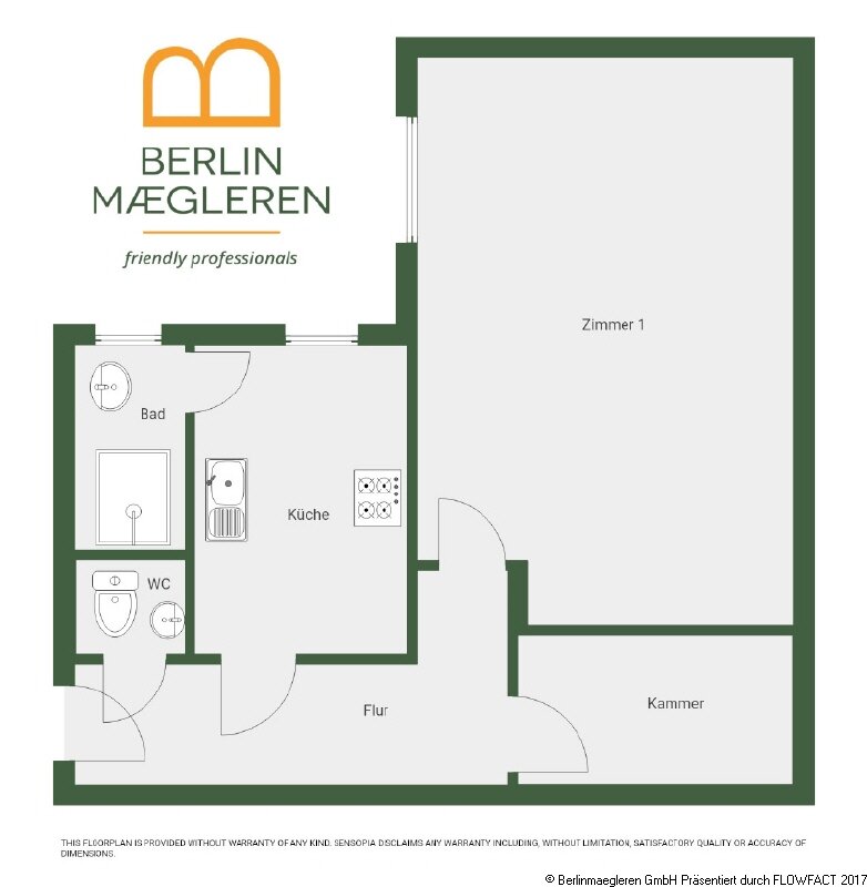 Wohnung zum Kauf 279.000 € 1 Zimmer 47,1 m²<br/>Wohnfläche 1.<br/>Geschoss Gryphiusstraße 11 Friedrichshain Berlin, Friedrichshain 10247