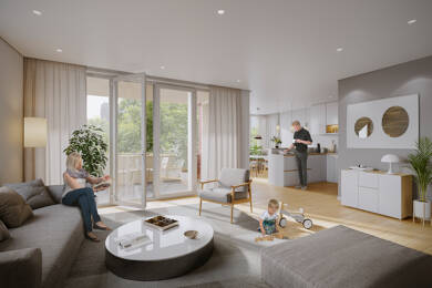 Wohnung zum Kauf - Erstbezug provisionsfrei 623.100 € 3 Zimmer 93 m² 7. Geschoss Schleußig Leipzig 04229