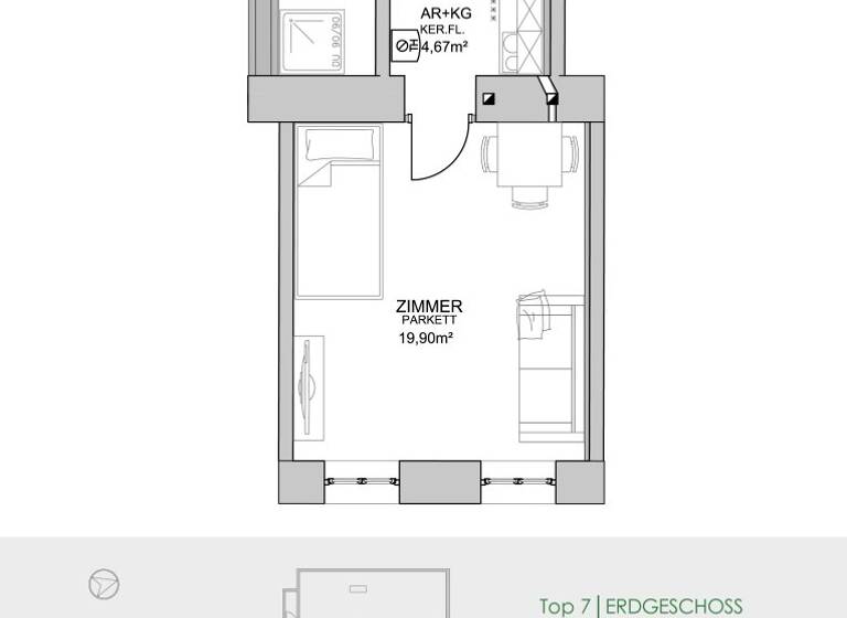Studio zum Kauf 119.000 € 1 Zimmer 30,9 m² EG Senefeldergasse 58 Wien 1100