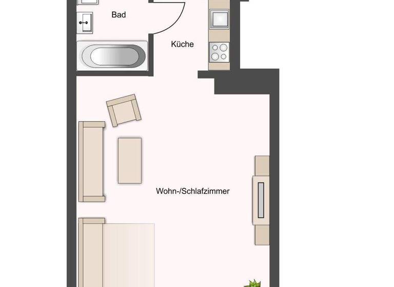 Studio zur Miete 795 € 1 Zimmer 39 m² 1. Geschoss frei ab 01.04.2026 Thalk.Obersendl.-Forsten-Fürstenr.-Solln München 81479