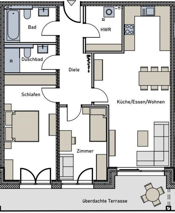 Wohnung zum Kauf provisionsfrei 533.400 € 3 Zimmer 99,5 m²<br/>Wohnfläche Trier-West 1 Trier 54294