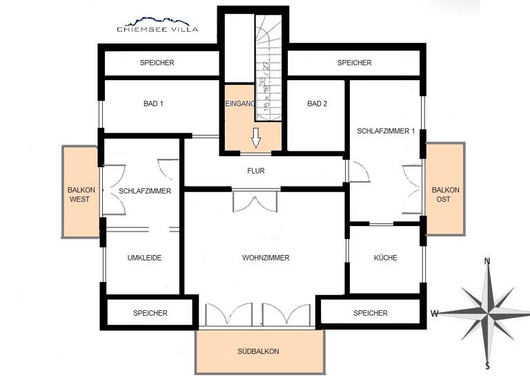 Penthouse zum Kauf 649.000 € 3,5 Zimmer 120 m²<br/>Wohnfläche Dachgeschoss, 2.<br/>Geschoss ab sofort<br/>Verfügbarkeit Pang Rosenheim 83026