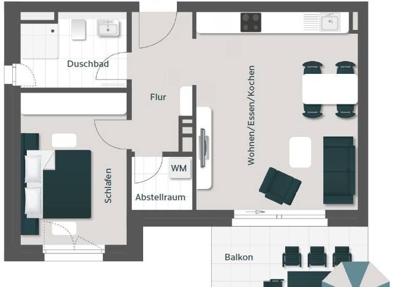 Wohnung zum Kauf - Erstbezug provisionsfrei 324.500 € 2 Zimmer 56 m² 4. Geschoss Bad Säckingen 79713