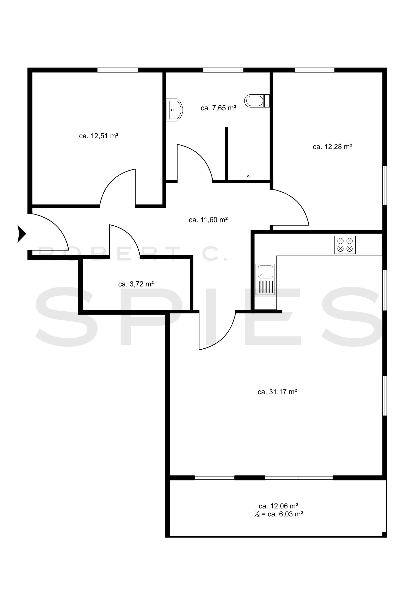 Studio zur Miete 1.020 € 3 Zimmer 85 m²<br/>Wohnfläche Farge Bremen 28777