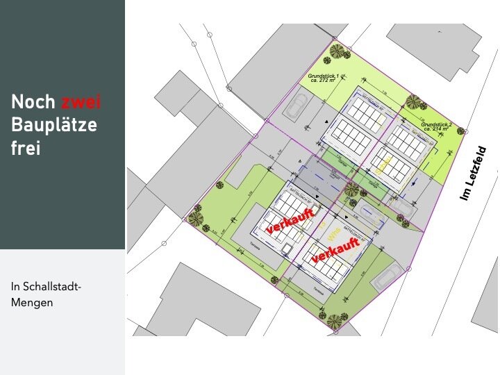 Grundstück zum Kauf provisionsfrei 231.985 € 272 m²<br/>Grundstück Mengen Schallstadt 79227