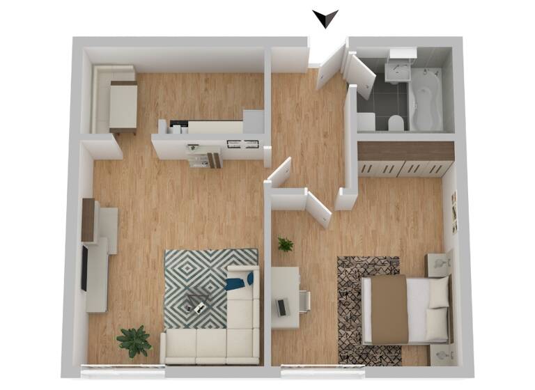 Wohnung zur Miete 366 € 2 Zimmer 54,5 m² 4. Geschoss Friedrich-König-Straße 17 Suhl 98527