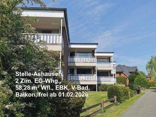 Wohnung zur Miete 875 € 2 Zimmer 58,3 m² EG frei ab sofort Ashausen Stelle 21435