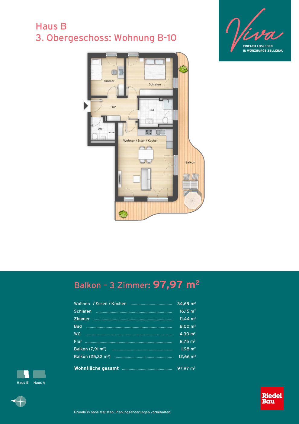 Wohnung zum Kauf provisionsfrei 642.000 € 3 Zimmer 98 m²<br/>Wohnfläche Zellerau Würzburg 97082