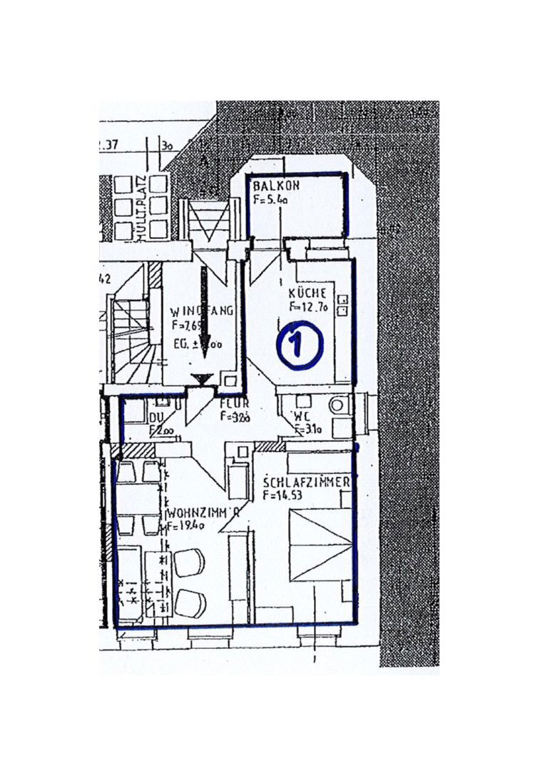 Wohnung zur Miete 780 € 2 Zimmer 58 m²<br/>Wohnfläche EG<br/>Geschoss Glockenhof Nürnberg 90478