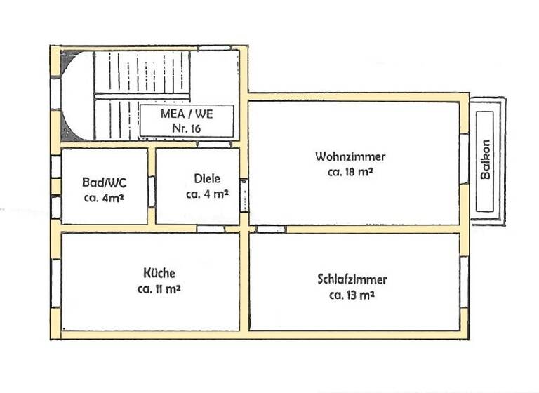 Wohnung zum Kauf 160.000 € 2 Zimmer 50 m²<br/>Wohnfläche 2.<br/>Geschoss Leipziger Vorstadt Dresden 01097