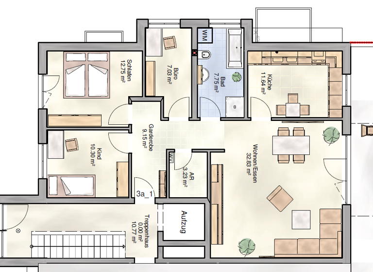 Wohnung zur Miete 1.400 € 4 Zimmer 103,6 m² EG Eschen Straße 3a Waldshut Waldshut-Tiengen 79761