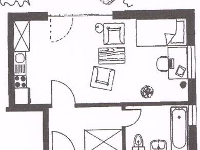 Terrassenwohnung zur Miete 290 € 36 m² frei ab 01.10.2025 Weimar 99428