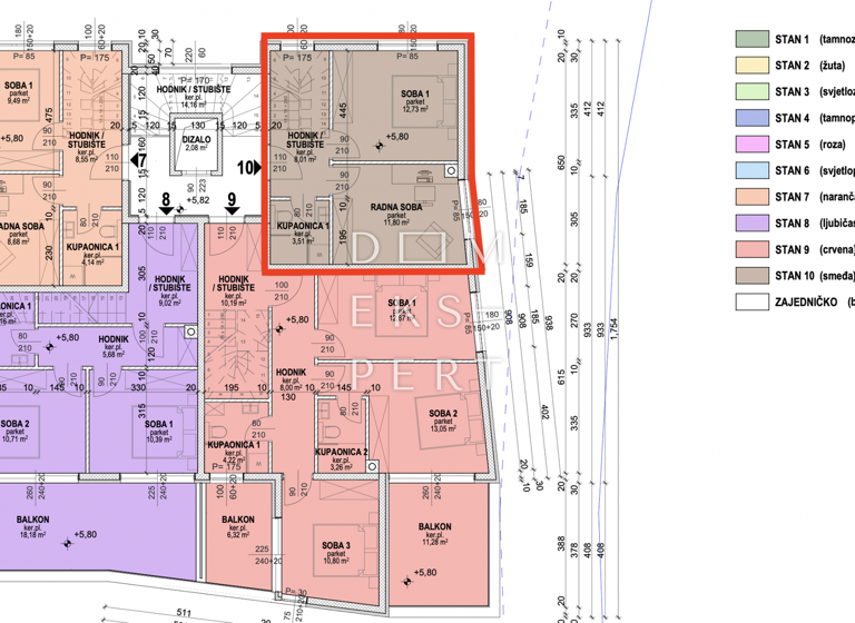 Wohnung zum Kauf 262.996 € 3 Zimmer 71 m² 2. Geschoss Povljana 23249