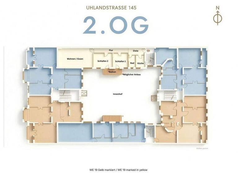 Wohnung zum Kauf 745.000 € 3 Zimmer 120 m² Geschoss 2/5 frei ab 01.05.2026 Wilmersdorf Berlin 10719