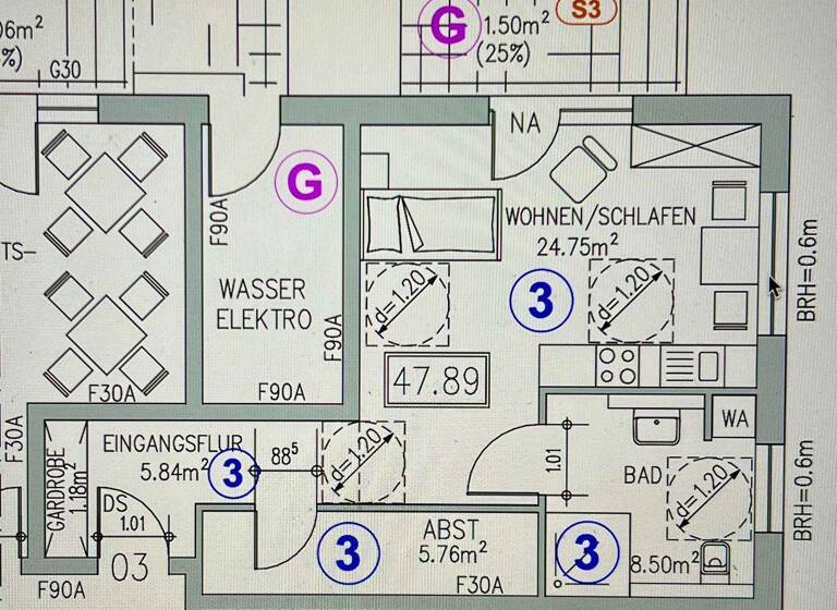 Senioren-Apartment zum Kauf als Kapitalanlage geeignet 295.000 € 1 Zimmer 47,9 m² Große-Oetringhaus-Str. 2-7 Hemmerde Unna 59427